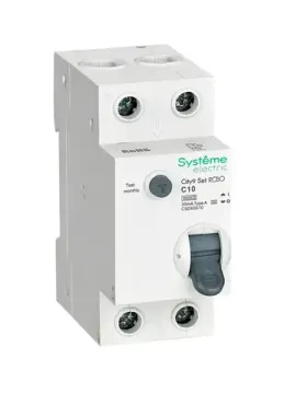 Дифференциальный автомат (АВДТ) Systeme Electric City9 Set 1P+N С10А 6kA 30мА Тип-A