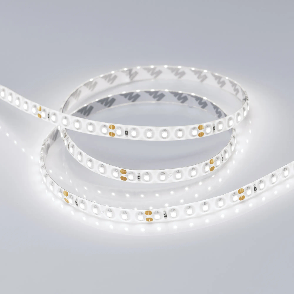 Светодиодная лента RTW 2-5000SE 24V White 2x(3528, 600 LED, LUX) (Arlight, 9.6 Вт/м, IP65) 014678
