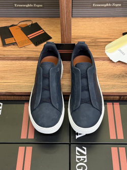 Кеды Zegna Triple Stitch с вставками кожи крокодила