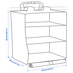 IKEA KOMPISHÄNG  (ИКЕА КОМПИСХЭНГ)  -  Подвесные полки, 3 отделения - зелёный 40х30х66 см