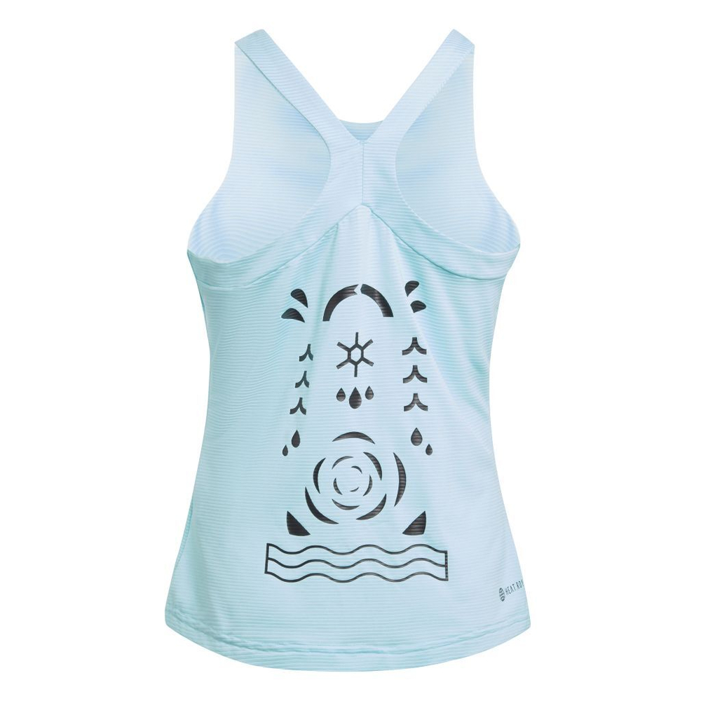 Футболка для девочки теннисная Adidas G Q2 Tank Heat Ready - Бирюзовый