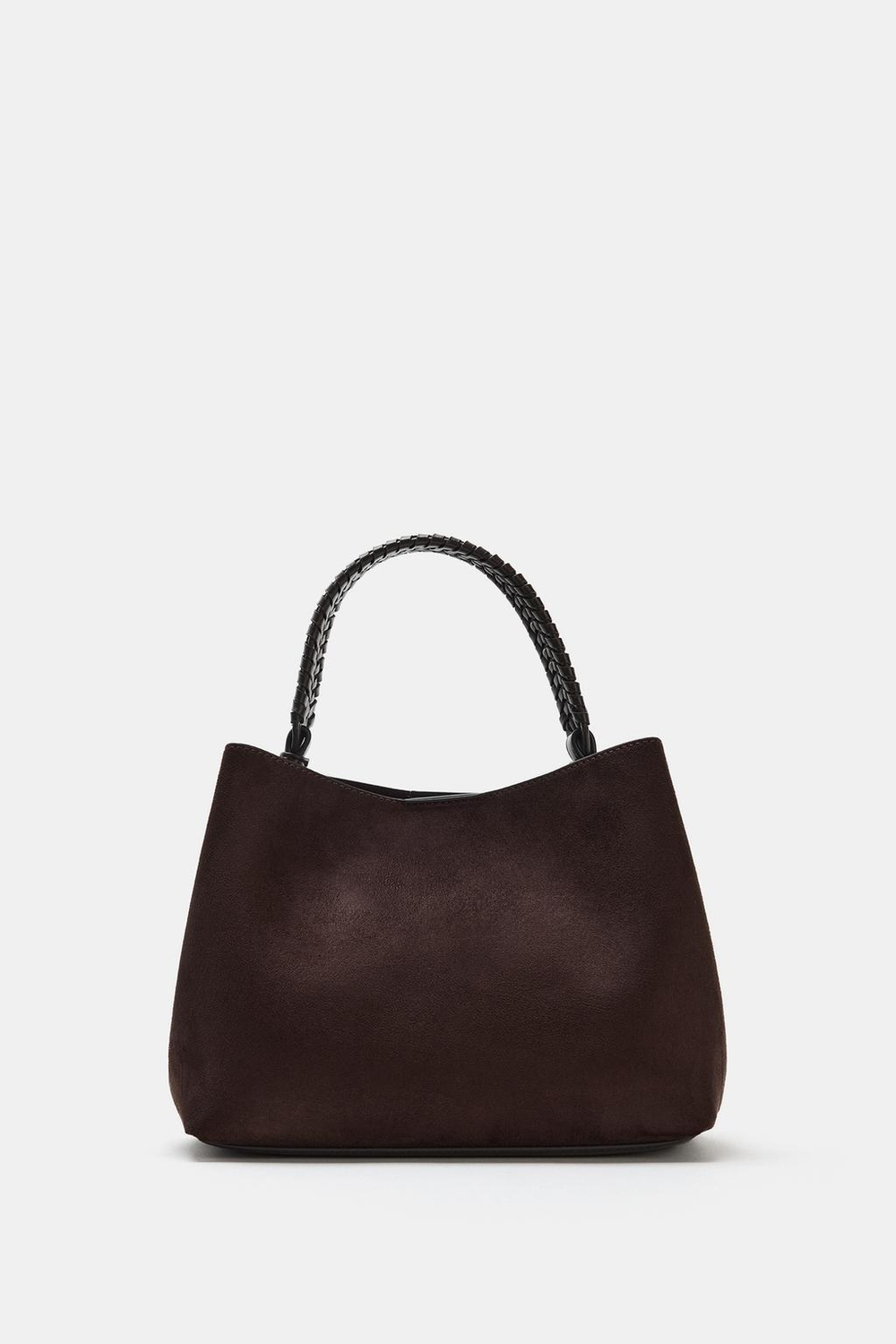 ZARA ПЛЕТЕНАЯ МИНИ-СУМКА, КОРИЧНЕВЫЙ