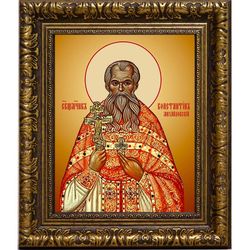Константин Михайловский, священномученик, пресвитер. Икона на холсте.