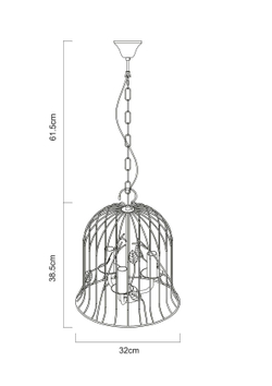 Светильник подвесной Arte Lamp Gabbia A1878SP-3WG
