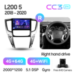 Teyes CC3 2K 9"для Mitsubishi Pajero Sport, L200 2018-2020 (прав)