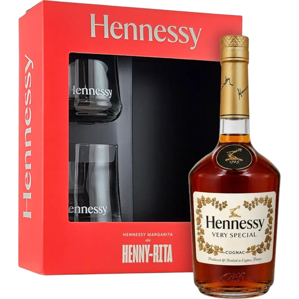 Коньяк Hennessy VS 0,7 л. В подарочной упаковке с 2 бокалами