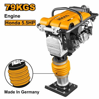 Вибротрамбовка бензиновая INGCO GRT75-1 INDUSTRIAL 10 кН 4,0 кВт (5,5 л.с.)