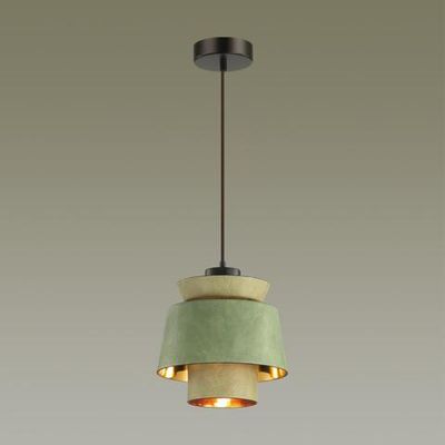 4992/1A PENDANT ODL23 381 зеленый/золотой/металл/экокожа Подвес E27 60W KRESSA