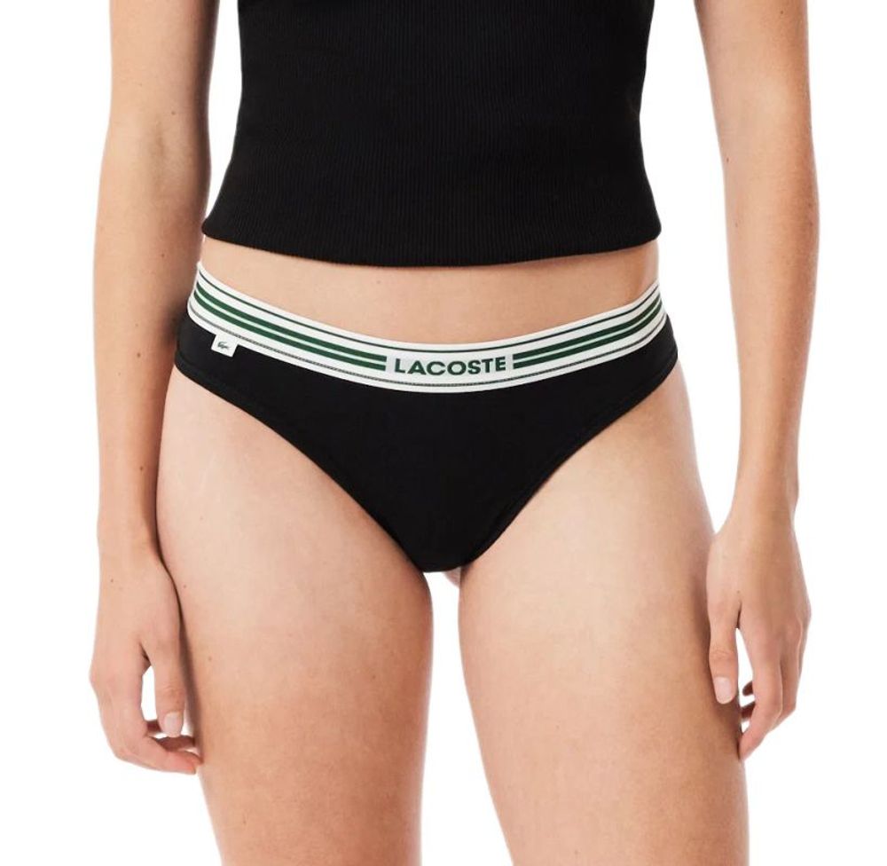 Женские трусики Lacoste Stretch Cotton Briefs - black