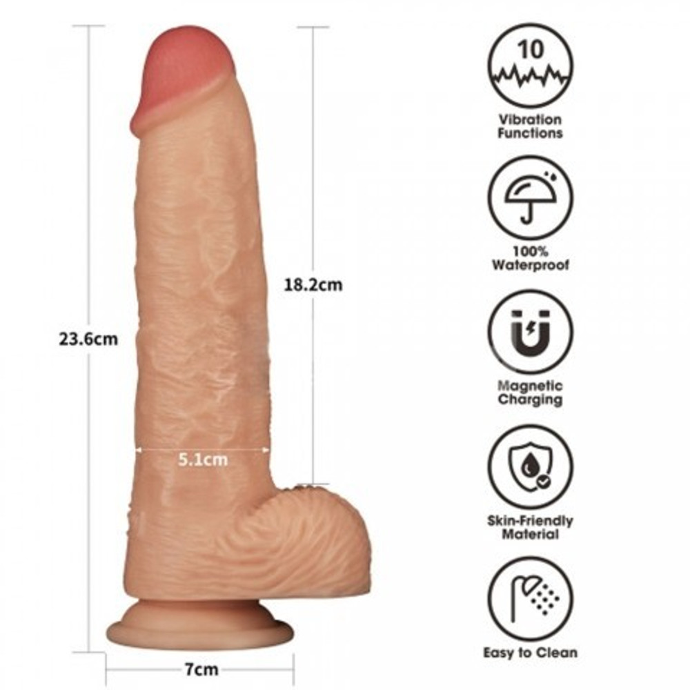 Вибратор реалистик Lovetoy Power Basics (18,2*5,1 см)