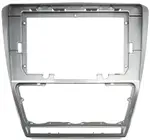 Магнитола для Skoda Octavia A5 2004-2013 (рамка серебро) - Teyes LUX ONE ROUND монитор 12.3" 2K QLED на Android 10, Быстрая, CarPlay, 4G SIM-слот