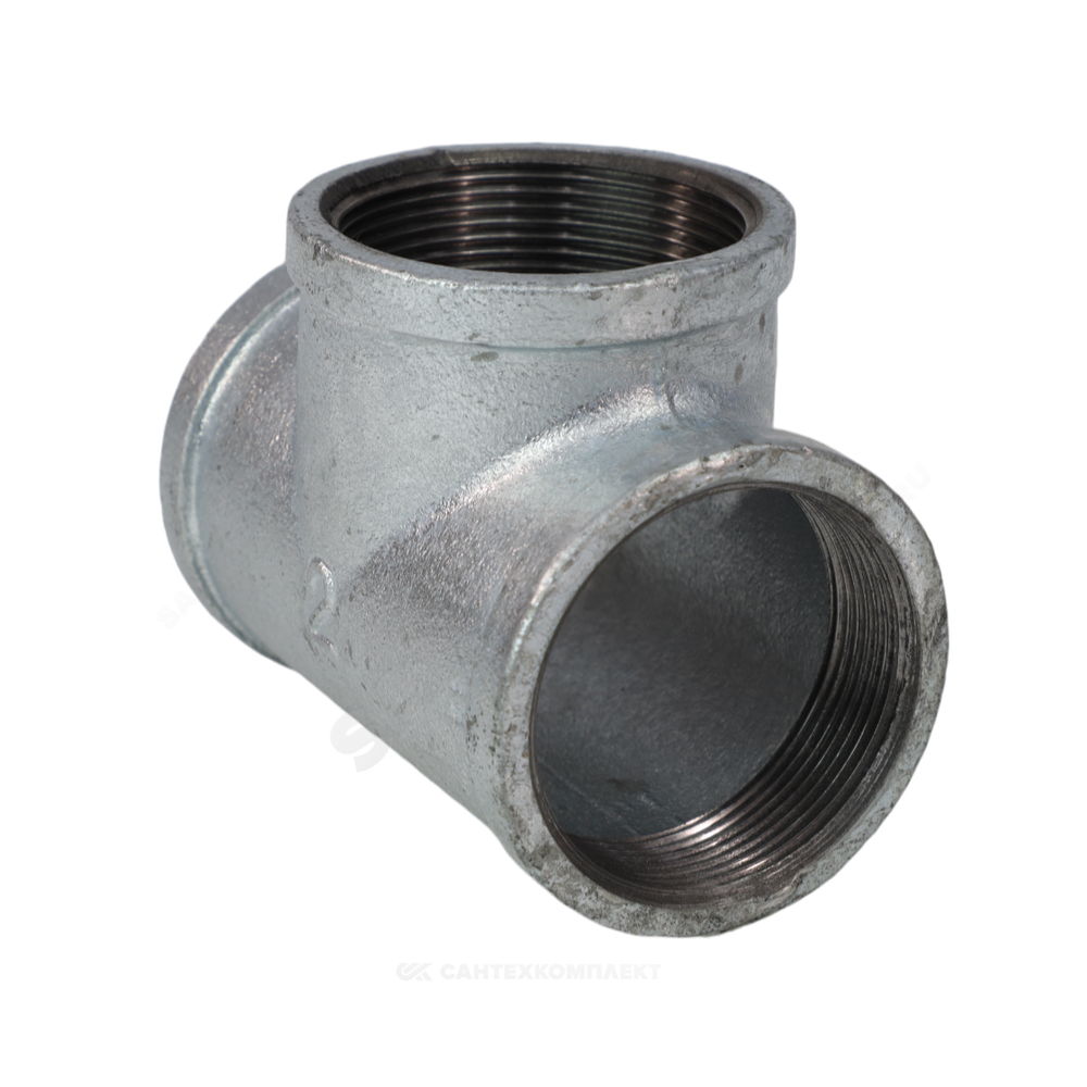 Тройник прямой чугун оц Ду 40 (1 1/2") ВР/ВР Fittex PLUS