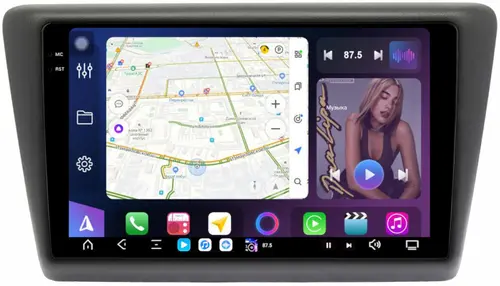 Магнитола для Skoda Rapid 1 2012-2020 (рамка тип 2) - FarCar S500-TS20 монитор 9.5" 2K QLED на Android 14, Быстрейшая, CarPlay, 4G SIM-слот