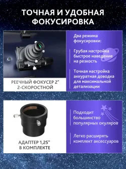 Телескоп Добсона Levenhuk New Skyline PRO 16" (400/1830) с комплектующими для точной фокусировки