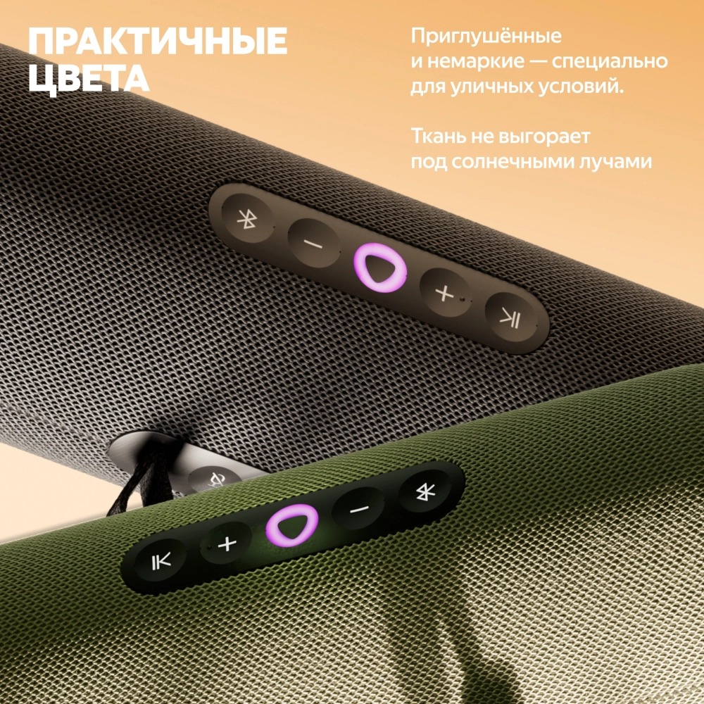 Умная колонка Yandex Стрит Алиса черный 30W 2.0 BT/Wi-Fi 10м 3300mAh (YNDX-00030BLK)