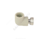 Угольник PP-R комбинированный серый Дн 20х1/2" с накидной гайкой VALFEX 10138020Г