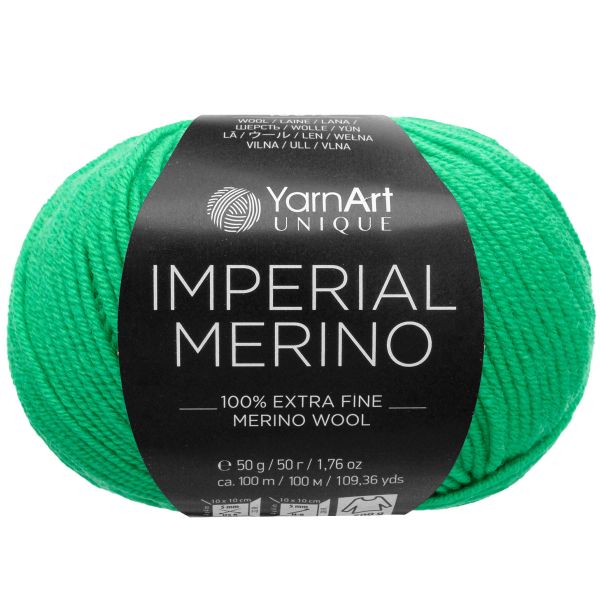Пряжа YarnArt (ЯрнАрт) Imperial Merino / уп.10 мот. по 50 г, 100 м, 3332 зеленый
