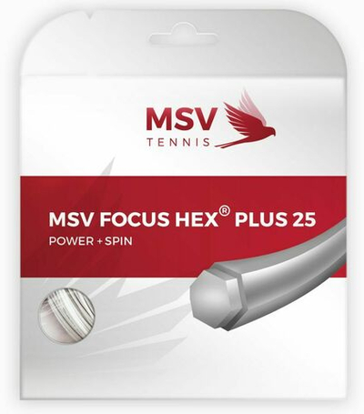 Теннисные струны MSV Focus Hex Plus 25 (12 m) - white