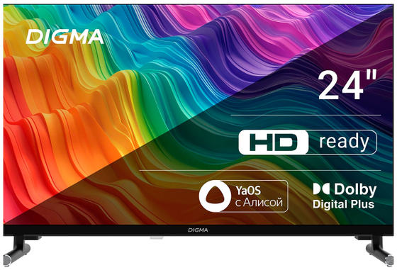 Digma DM-LED24SBB32(Smart,Yandex,frameless,metal) Телевизор LED