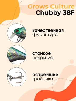 Воблер Grows Culture Chubby 38F цвет 026 UL Tamamushi 4 г 0,