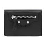 Balenciaga Sheepskin Wallet Mini Women"s Black