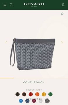 Клатч серый от Goyard Conti Pouch BP5-061011