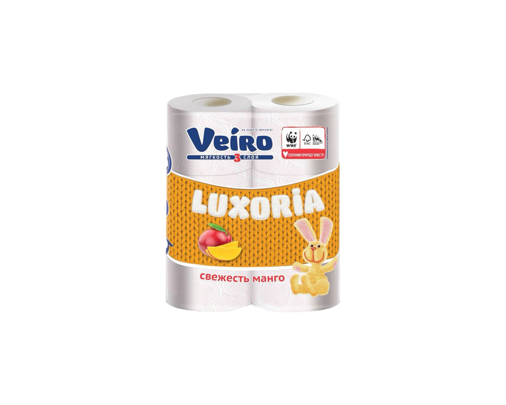 Бумага туалетная Veiro Luxoria Aroma Манго 3 сл (6 рул/8 шт)