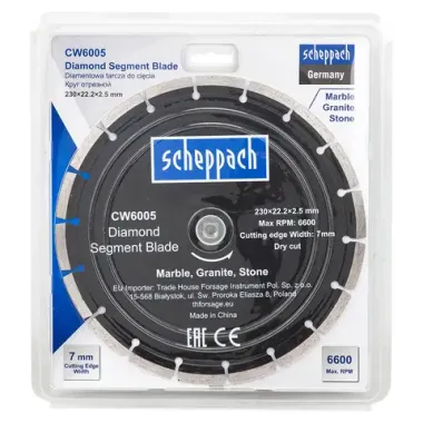 Круг отрезной 230*22,2*2,5мм Scheppach Sch-CW6005