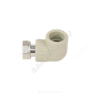 Угольник PP-R комбинированный серый Дн 20х1/2" с накидной гайкой VALFEX 10138020Г