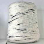 VETTO- MF Sesia; 49% меринос, 24% альпака, 27% п/а; 440м/100гр; шнурок; col. 9934, цвет: белый камень с черными секциями