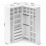 Прихожая 180 см SHTABE S179S01 (Белый-Белый)