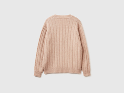 Benetton Кардиган Stranger Things, бежевый меланж