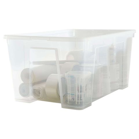 Контейнер с крышкой IKEA SAMLA (САМЛА), Прозрачный, 57x39x28 см, 45 л