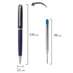 Ручка подарочная шариковая BRAUBERG "Cayman Blue", корпус синий, узел 1 мм, линия письма 0,7 мм, синяя, 141409