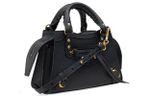 Balenciaga Calfskin One Shoulder Clutch Mini Women"s Black