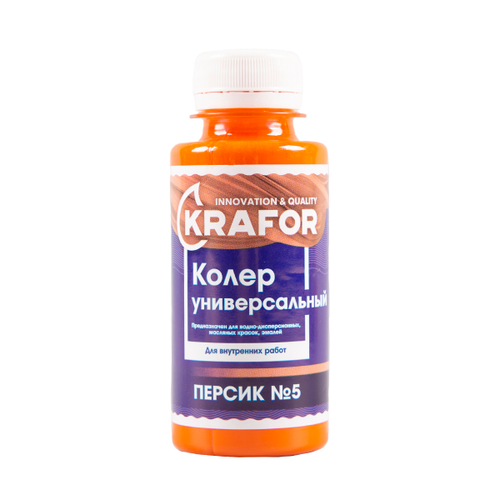 Колер универсальный Krafor №5, персик, 100 мл, 32154