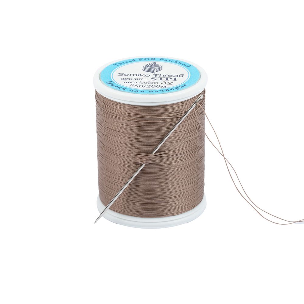 Нитки для пэчворка SumikoThread 200 м, (219 ярд), 32 серо-бежевый