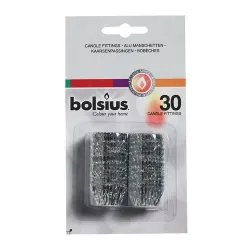 Подставки для свечей набор 30шт фольгированные Bolsius
