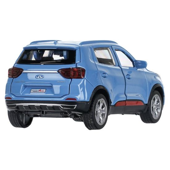 Машина металл chery tiggo 4 pro 12 см, двери, кап, баг, инер, синий, кор. Технопарк