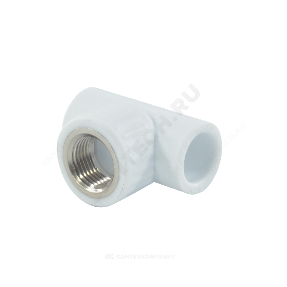 Тройник PP-R комбинированный белый Дн 20х1/2" ВР VALFEX 10127020