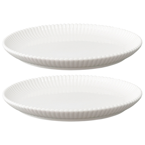 Набор из двух тарелок белого цвета из коллекции kitchen spirit, 21 см