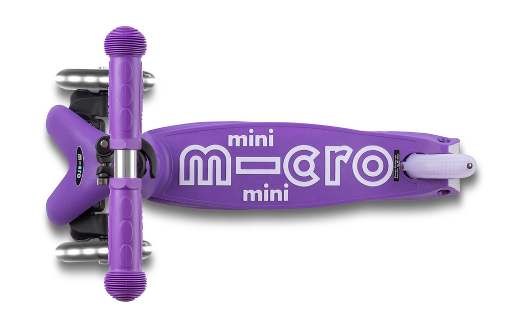 Самокат Mini Micro Deluxe складной LED сиреневый