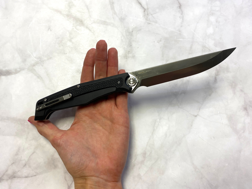 Складной нож Сканди, сталь D2, рукоять G10 Black, 345-100406