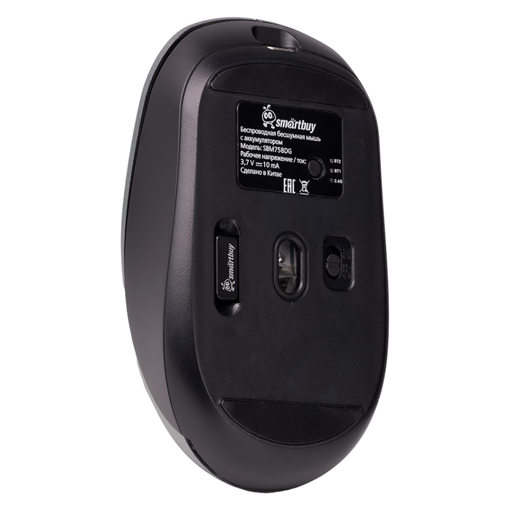 Мышь беспроводная Smartbuy Dual BT+USB с зарядкой Smartbuy X58 графит (SBM758DG)