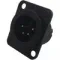 Neutrik NC4MD-LX-B панельный разъем XLR male с дополнительной защитой от RF помех,черненый корпус, з