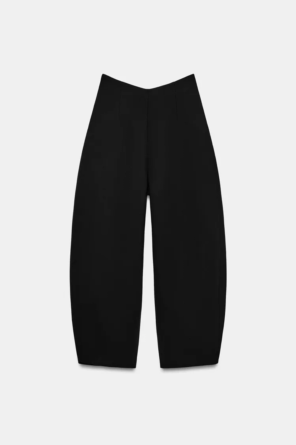 ZARA БРЮКИ BALLOON С ВЫСОКОЙ ПОСАДКОЙ, ЧЕРНЫЙ
