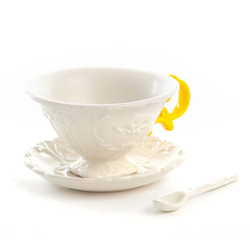Чайная чашка с блюдцем Seletti I-Wares Yellow (180 мл)