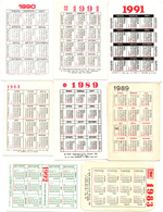 № 20 Набор Календариков 25 шт. Фауна, рыбы, животные и птицы 1983-1994 гг.
