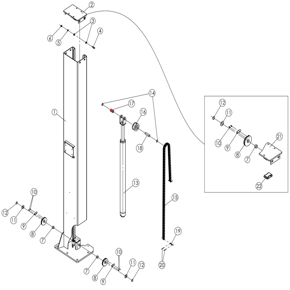 Вставка в ролик цепи T4Е, T4, T4H, T4B, V2-4L, V2-4LH, V2-4LB