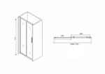 Душевая дверь Abber Schwarzer Diamant 170 AG30170BH профиль Черный стекло прозрачное